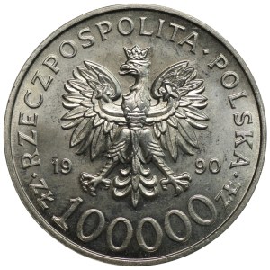 PRL, 100,000 zloty 1990, Solidarity, type A
