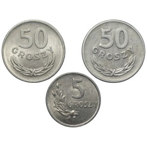 PRL, 5.50 pennies 1949, set of 3 pieces