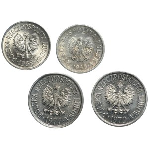 PRL, 10, 20 pennies (1949 -1979), set of 4 pieces