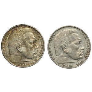 Germany, 2 marks (1937-1938), set of 2 pieces