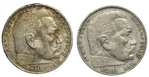 Germany, 2 marks (1937-1938), set of 2 pieces