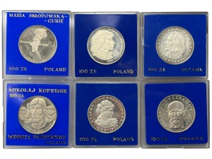 People's Republic of Poland, 100 zloty (1973-1978), set of 6 pieces