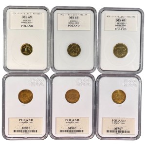 III RP, 1,2,5 gorszy (1993-2013), zestaw 6 sztuk