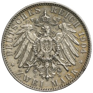 Germany, Saxony, 2 marks 1904