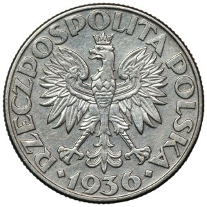 II RP, 2 złote 1936, Żaglowiec