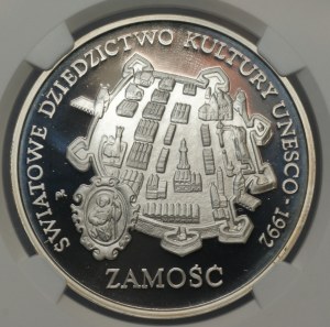 III RP, 300,000 zl 1993, UNESCO World Cultural Heritage 1992, Zamosc, NGC PF 70 ULTRA CAMEO
