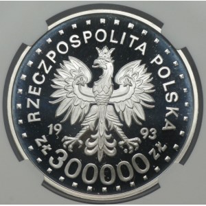 III RP, 300.000 złotych 1993, Światowe Dziedzictwo Kultury UNESCO 1992, Zamość, NGC PF 70 ULTRA CAMEO, TOP POP