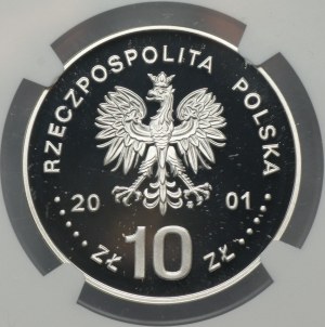 III RP, 10 gold 2001, John III Sobieski, NGC PF 70 ULTRA CAMEO, TOP POP