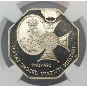 III RP, 50.000 złotych 1992, 200 lat Orderu Virtuti Militari, NGC PF69 ULTRA CAMEO