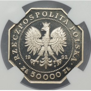 III RP, 50.000 złotych 1992, 200 lat Orderu Virtuti Militari, NGC PF69 ULTRA CAMEO