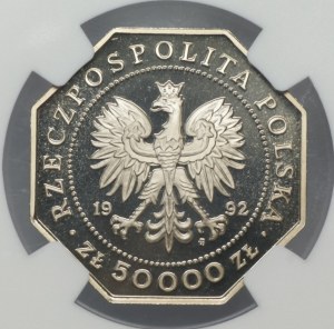 Third Republic, 50,000 gold 1992, 200 years of the Order of Virtuti Militari, NGC PF69 ULTRA CAMEO