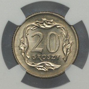 Third Republic, 20 pennies 1990, NGC MS 66