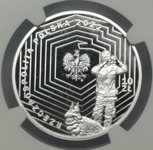 Third Republic, 10 gold 2022, 30th anniversary of the Border Guard, NGC PF 70 ULTRA CAMEO, TOP POP