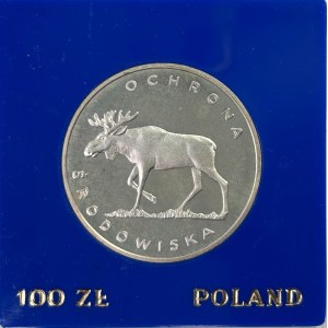 PRL, 100 złotych 1978, Ochrona Środowiska, Łoś