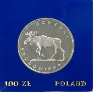 People's Republic of Poland, 100 gold 1978, Environmental Protection, Moose