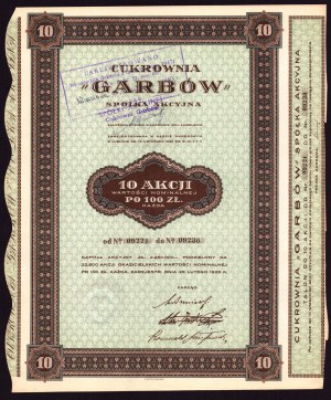 Garbów Sugar Factory and Refinery, 1000 zloty 1929