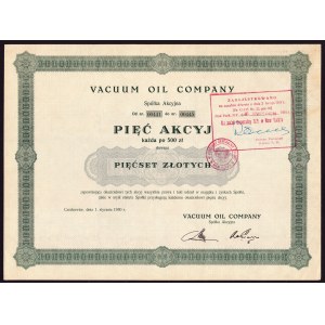 Vacuum Oil Company, 2500 złotych 1930