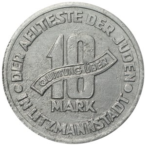 Lodz ghetto, 10 marks 1943, aluminum