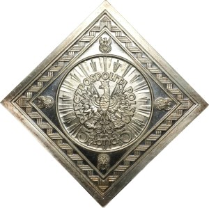 II RP, COPY, Klip 5 gold 1934 Rifleman's Eagle, silver, Ag999