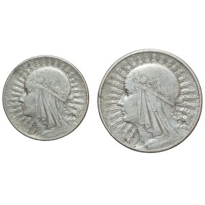 II RP, 5 i 10 złotych (1932-1933), zestaw 2 sztuk monet
