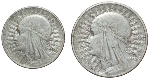 II RP, 5 and 10 zloty (1932-1933), set of 2 coins