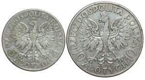 II RP, 5 and 10 zloty (1932-1933), set of 2 coins