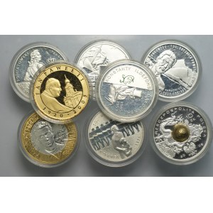 III RP, 10 złotych (2005-2009), srebro, zestaw 8 sztuk monet