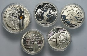 Third Republic, 10.20 gold (1998-2004), silver, set of 5 coins