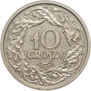 II RP, 10 groszy 1923 - PRÓBA UNIKAT Ilustrowany