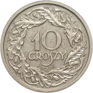 II RP, 10 groszy 1923 - PRÓBA UNIKAT Ilustrowany