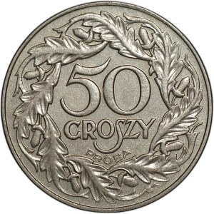II RP, 50 groszy 1923 - PRÓBA UNIKAT Ilustrowany