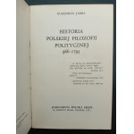 Eugeniusz Jarra History of Polish political philosophy 966-1795 London 1968