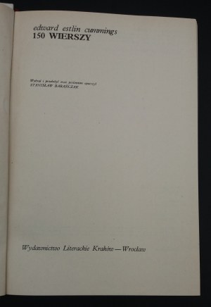 E. E. Cummings 150 poems Edition I