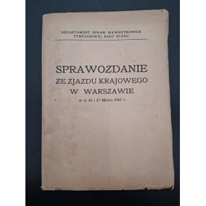 Sprawozdanie ze Zjazdu Krajowego w Warszawie w d. 16 i 17 Marca 1917 r.