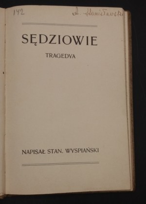 Status. Wyspiański Judges Tragedya edition I 1907