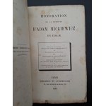 Honoration de la memoire D'Adam Mickiewicz en Italie Rok 1881