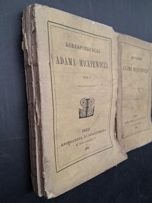 Corrispondenza di Adam Mickiewicz Volume I-II 2a edizione Parigi 1871
