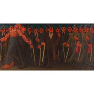 Marian Konarski (1909 Chrzanów - 1998 Kraków), Kroczący tłum, 1954