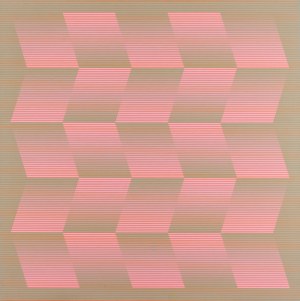 Julian Stańczak (1928 Borownica - 2017 Seven Hills, Ohio), Successive Rhythm-Rose, 1976