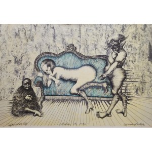 Jan Lebenstein, Scene de salon from the series Animal Farm