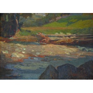 Józef TOR [THOR] (1884-1958) - ?, Pejzaż z rzeką