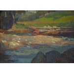 Józef TOR [THOR] (1884-1958) - ?, Pejzaż z rzeką