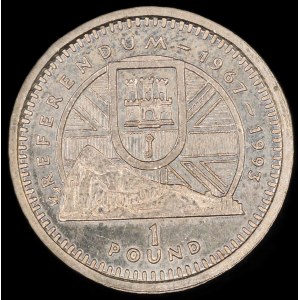 Gibraltar. 1 Pound 1993