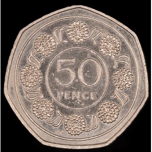 Gibraltar. 50 Pence 1988