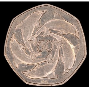 Gibraltar. 50 Pence 1990