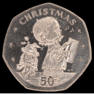 Gibraltar. 50 Pence 1989 Christmas