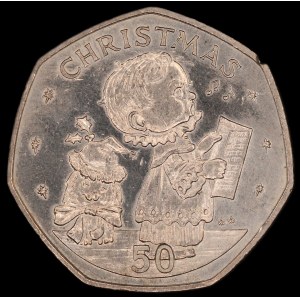Gibraltar. 50 Pence 1989 Christmas