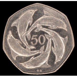 Gibraltar. 50 Pence 1990