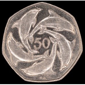 Gibraltar. 50 Pence 1990