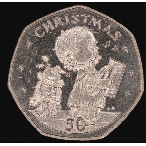 Gibraltar. 50 Pence 1989 Christmas